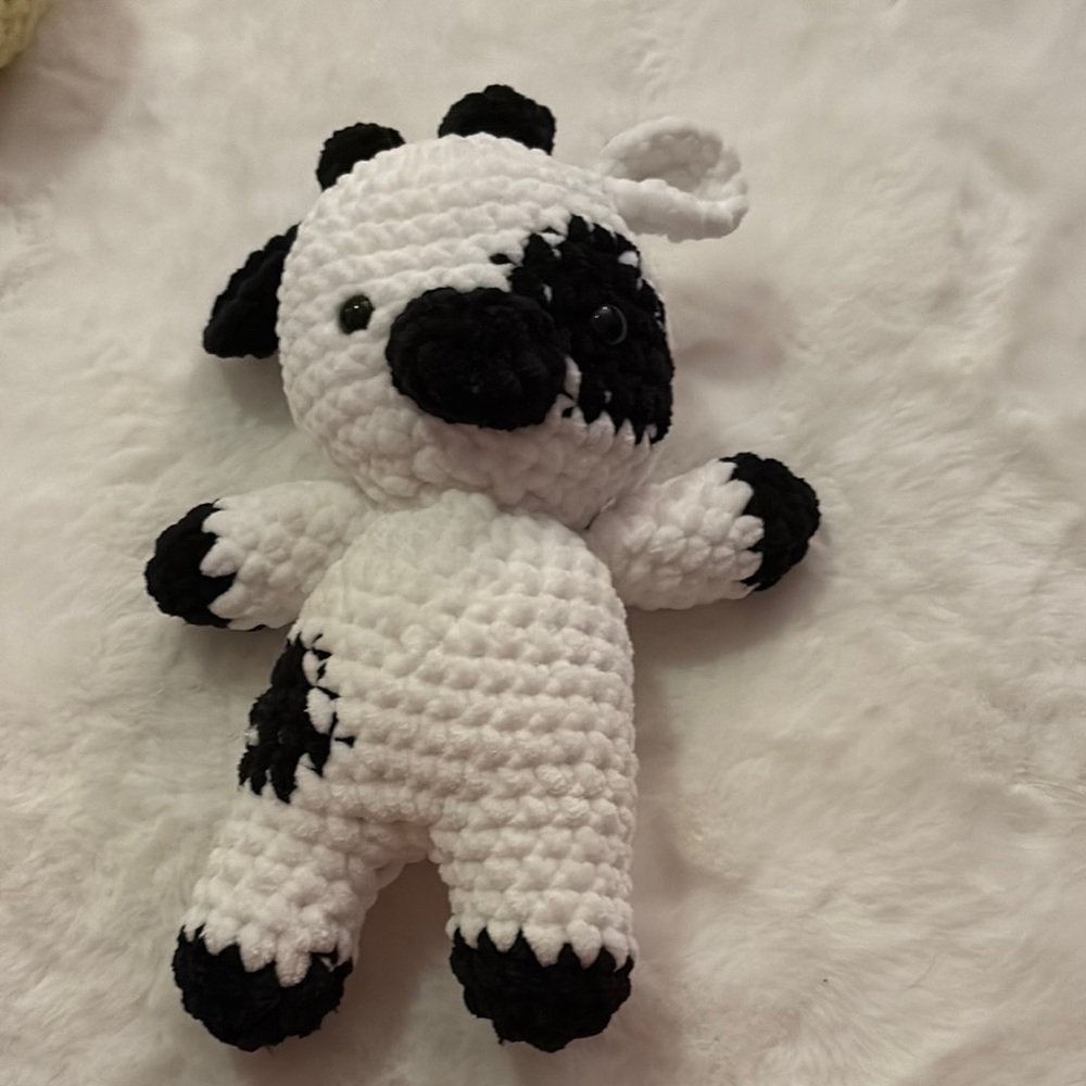 Plush Dog Toy - Black and White
